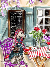 Whippets and Wisteria (Original Artwork)