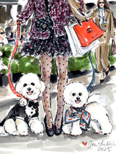 Bichon Frisés of the Champs-Élysées (Original Artwork)