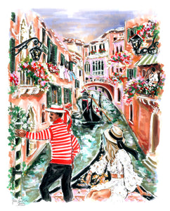 "Midsummer Night's Venetian Dream" Original Artwork by Jen Lublin. Copyright ©JenLublinDesign