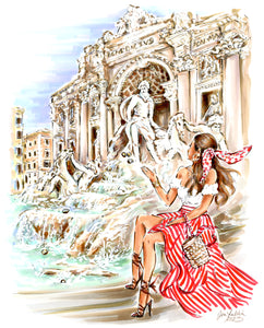 "When In Rome" Original Artwork by Jen Lublin. Copyright ©JenLublinDesign