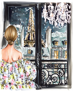 "Midnight in Paris" Original Artwork by Jen Lublin. Copyright ©JenLublinDesign