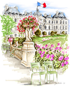"Le Jardin" Original Artwork by Jen Lublin. Copyright ©JenLublinDesign