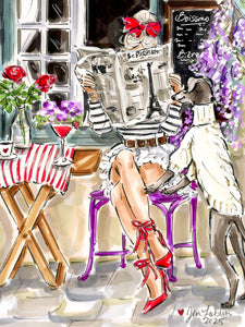 Whippets and Wisteria (Original Artwork)