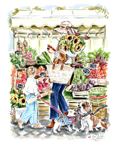 Meet Cute au Marché (Original Artwork)
