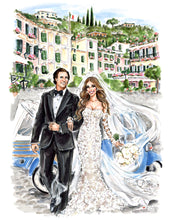 BASIC Custom WEDDING Illustration - with Background (Starting at $2,150+)