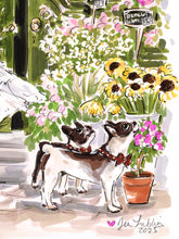 Frenchies and Fleurs (Original Artwork)