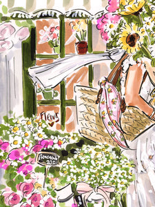 Frenchies and Fleurs (Original Artwork)