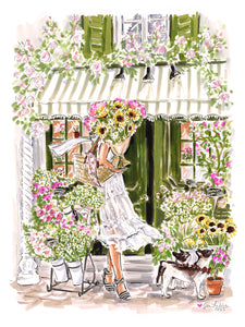 Frenchies and Fleurs (Original Artwork)