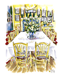 "Giverny - Cuisine de Monet" Original Artwork by Jen Lublin. Copyright ©JenLublinDesign