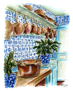 "Giverny - Cuisine d'Artiste" Original Artwork by Jen Lublin. Copyright ©JenLublinDesign