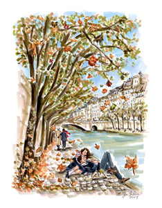 Lovers on the Seine (Original Artwork)