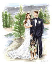 BASIC Custom WEDDING Illustration - with Background (Starting at $1,500+)